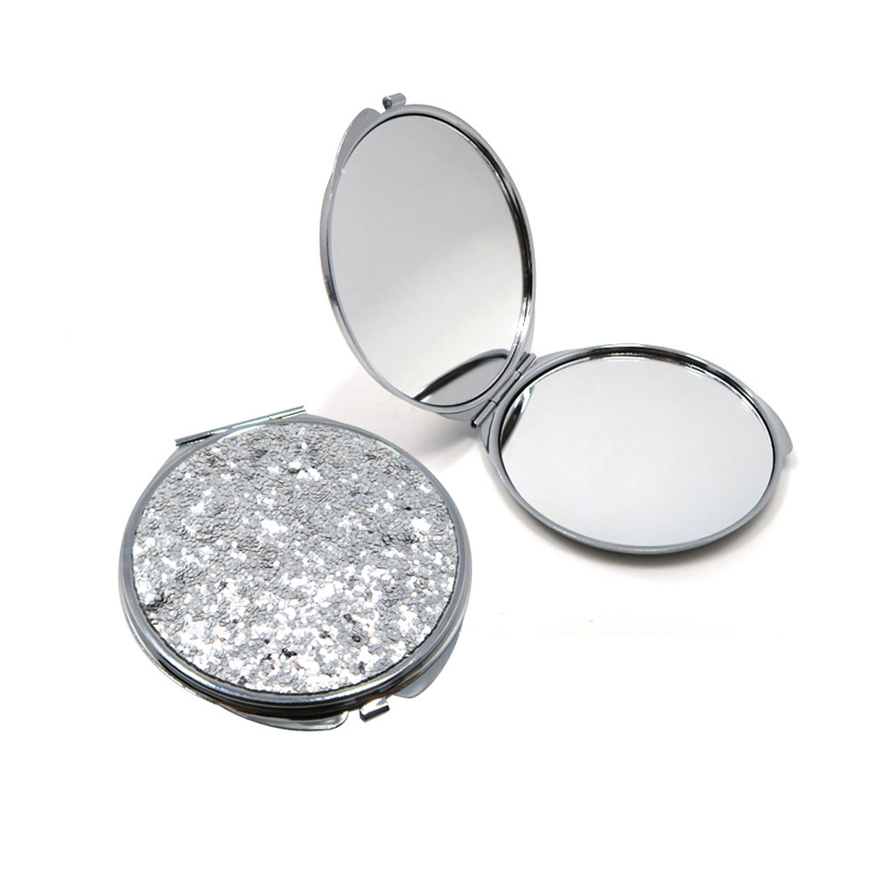 Sequin Flat Cosmetic Compact Mirrors